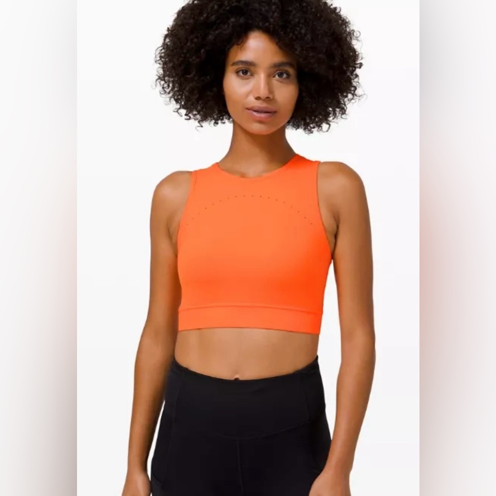 Lululemon - Hotty Hot Cropped Tank in Orange